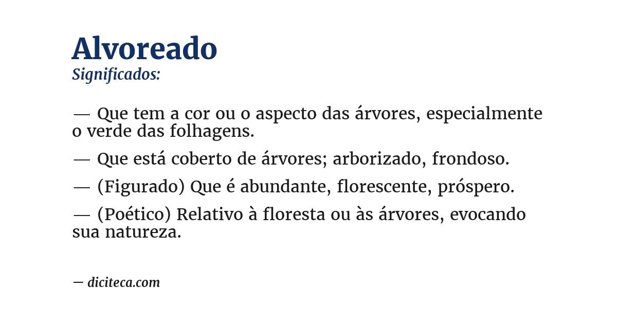 Significado de alvoreado