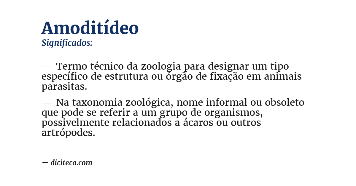 Significado de amoditídeo