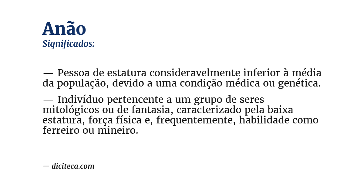 Significado de anão
