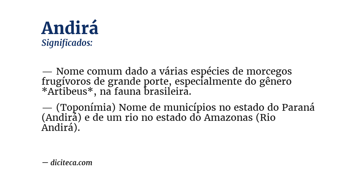 Significado de andirá