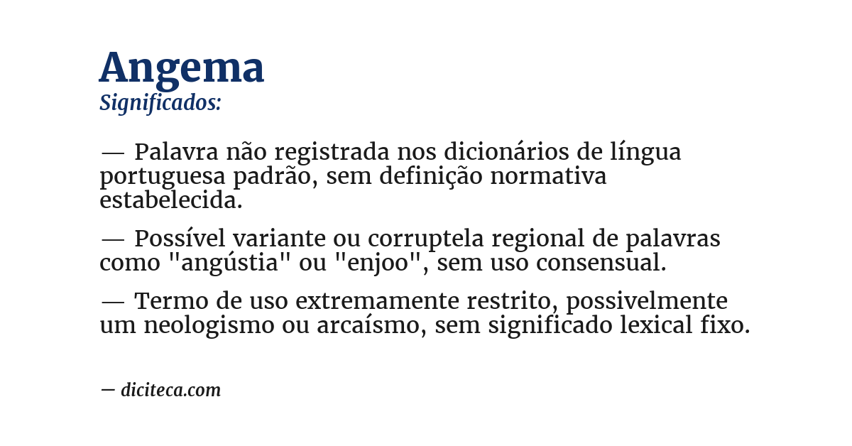 Significado de angema