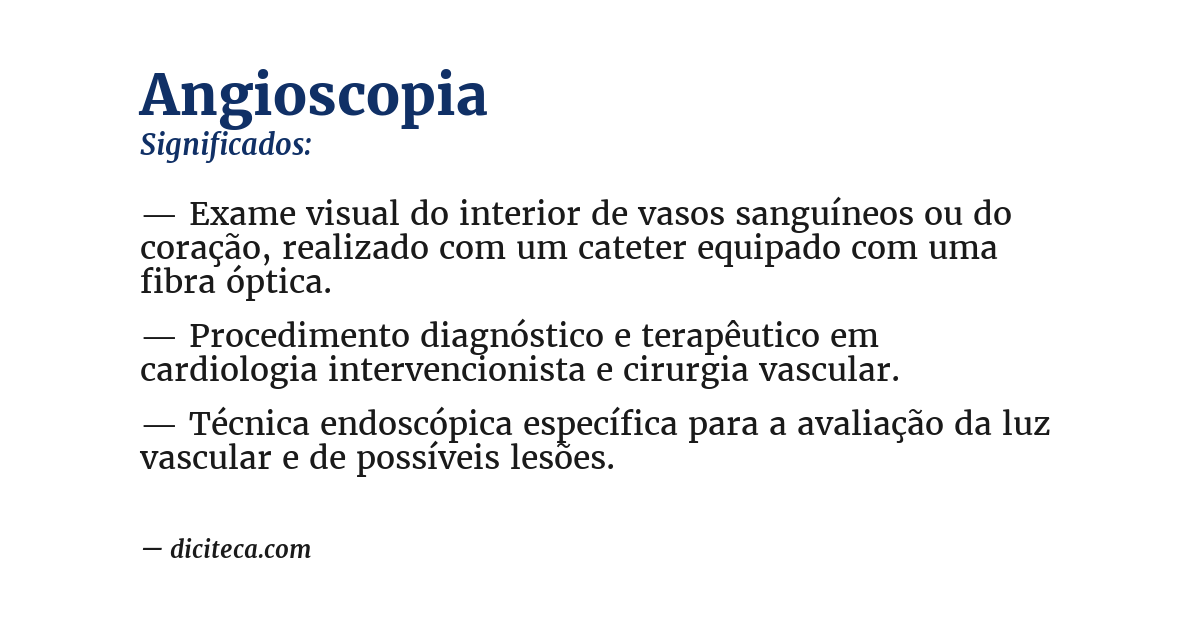 Significado de angioscopia