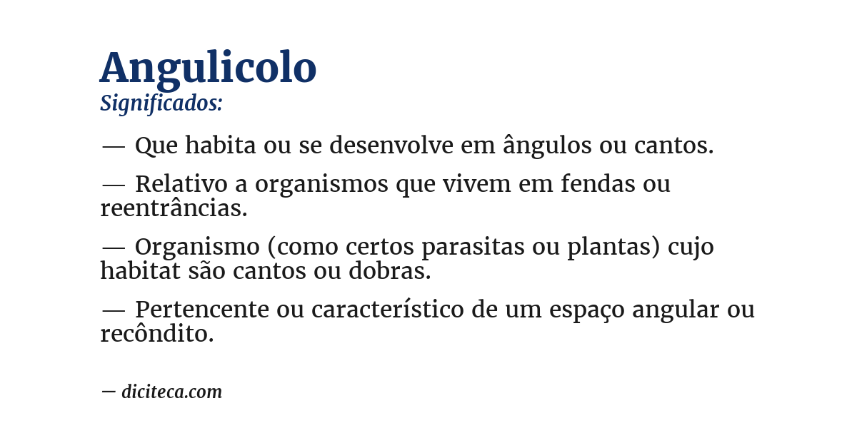 Significado de angulicolo