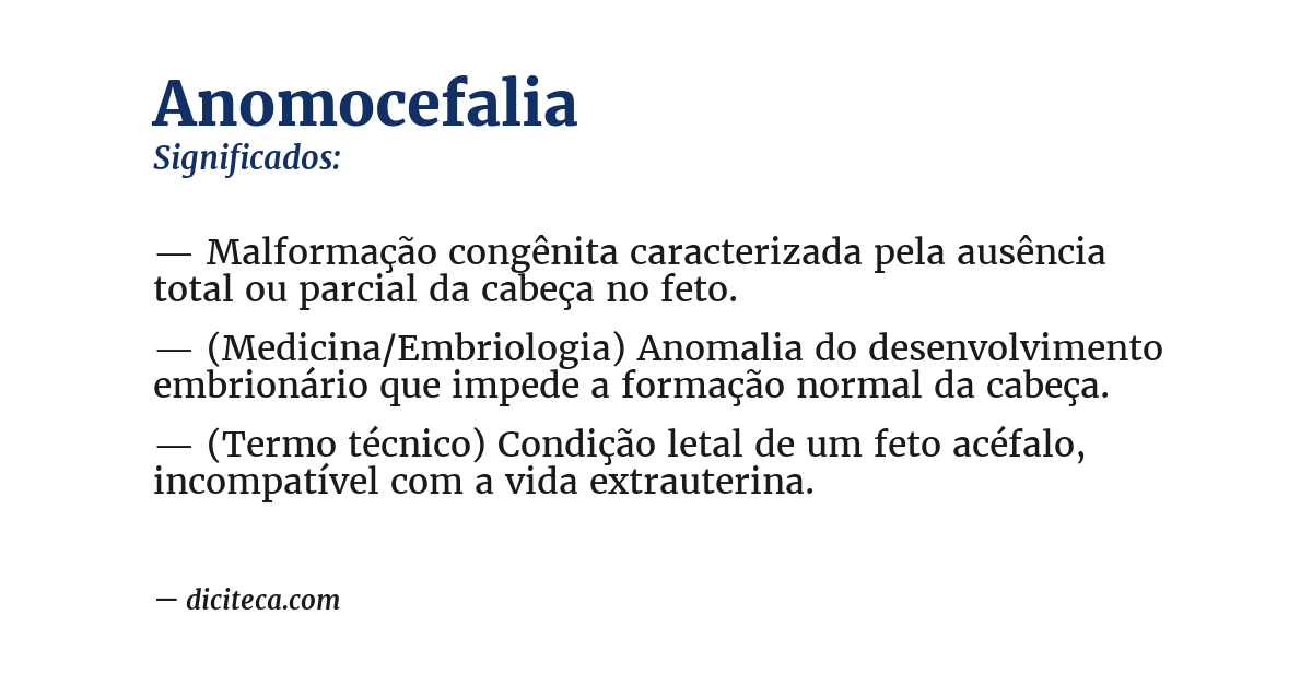 Significado de anomocefalia
