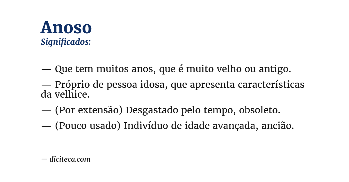 Significado de anoso