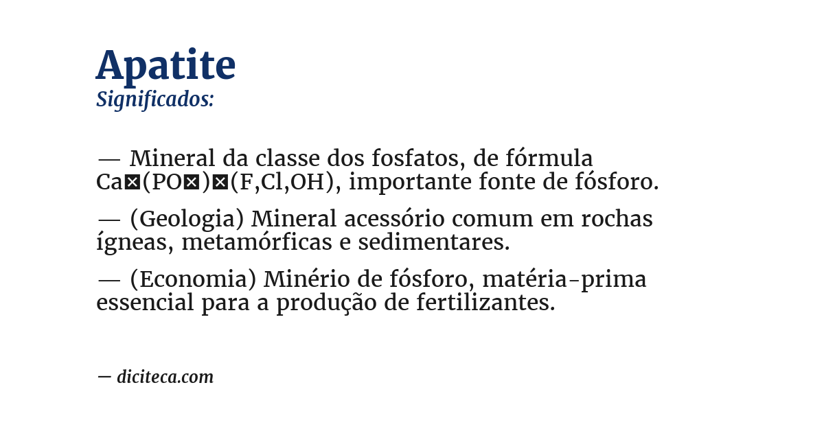 Significado de apatite