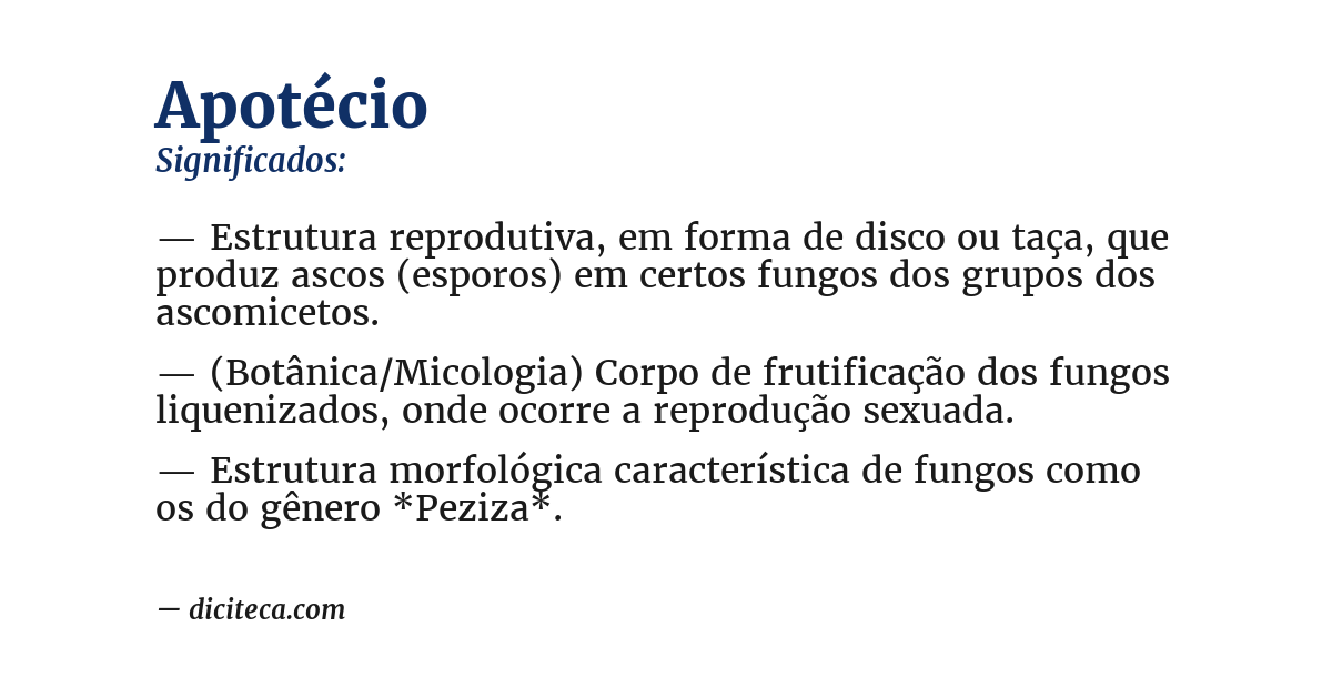 Significado de apotécio
