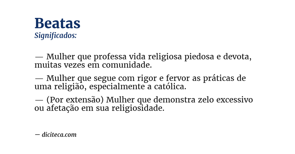 Significado de beatas