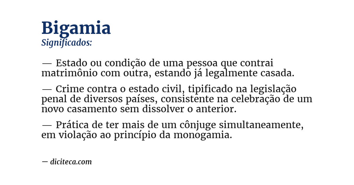 Significado de bigamia