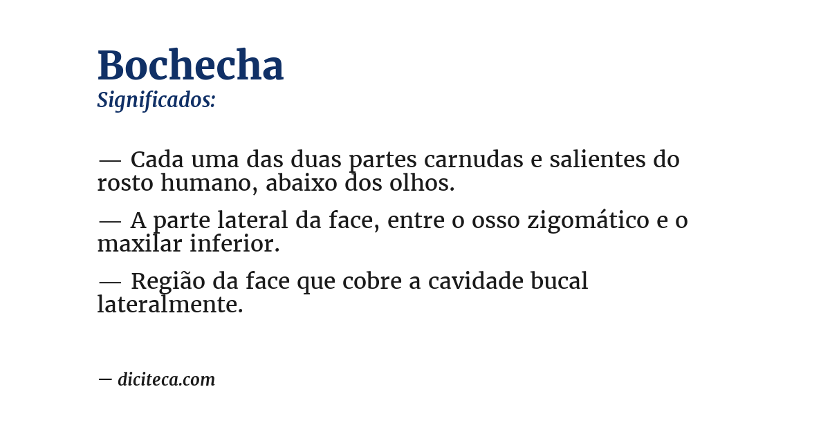 Significado de bochecha
