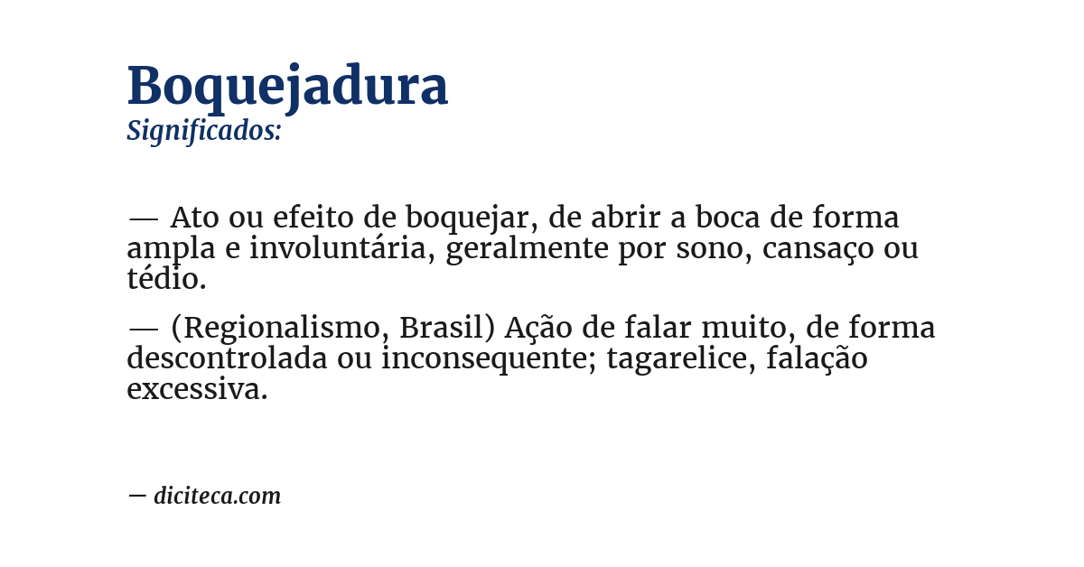 Significado de boquejadura