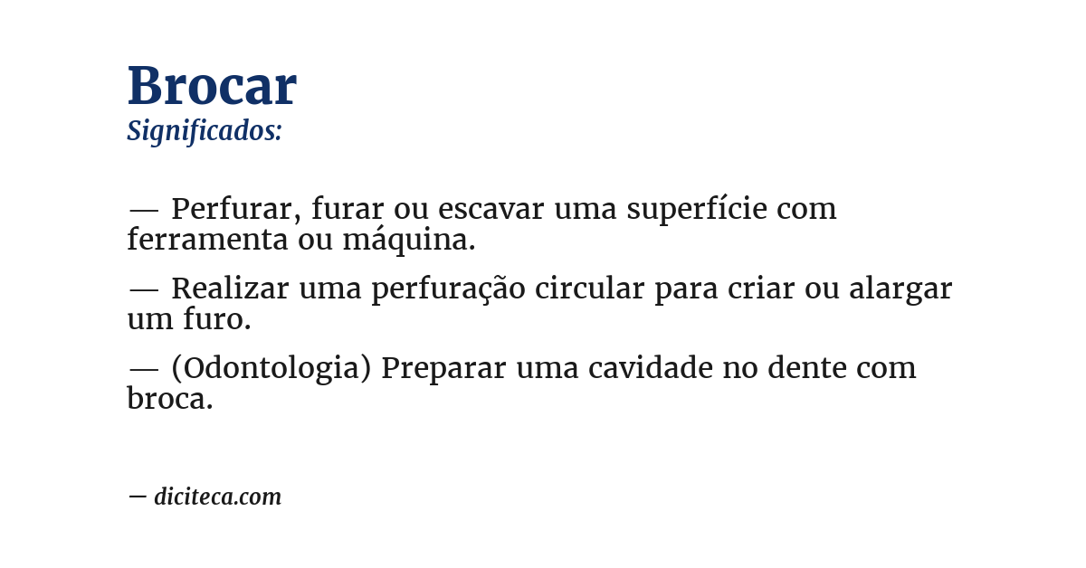 Significado de brocar