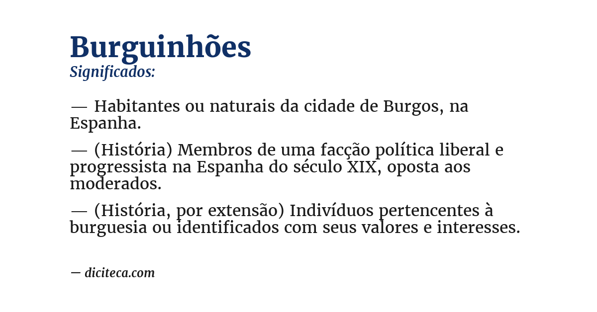 Significado de burguinhões