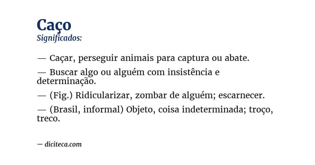 Significado de caço