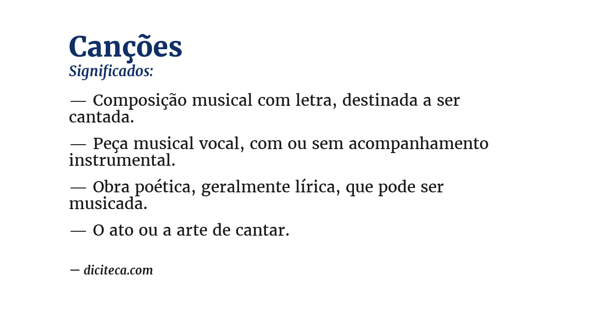 Significado de canções