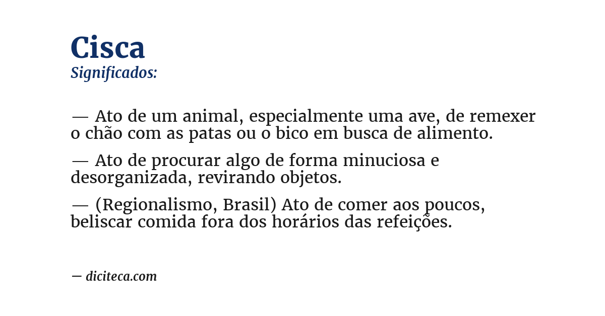 Significado de cisca