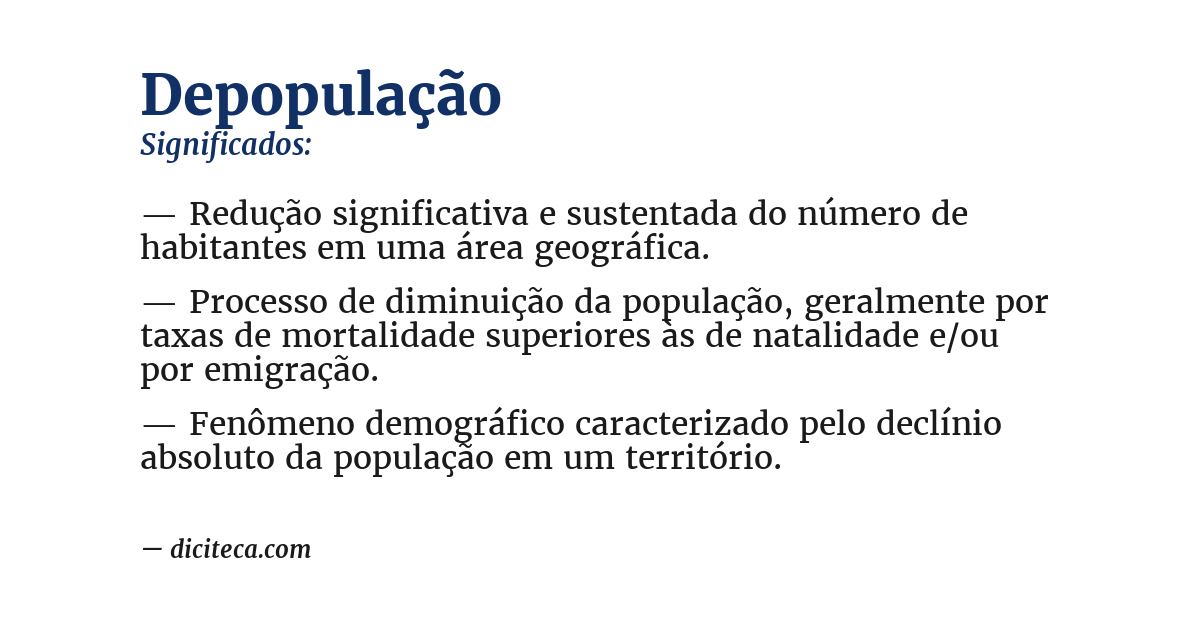 Significado de depopulação