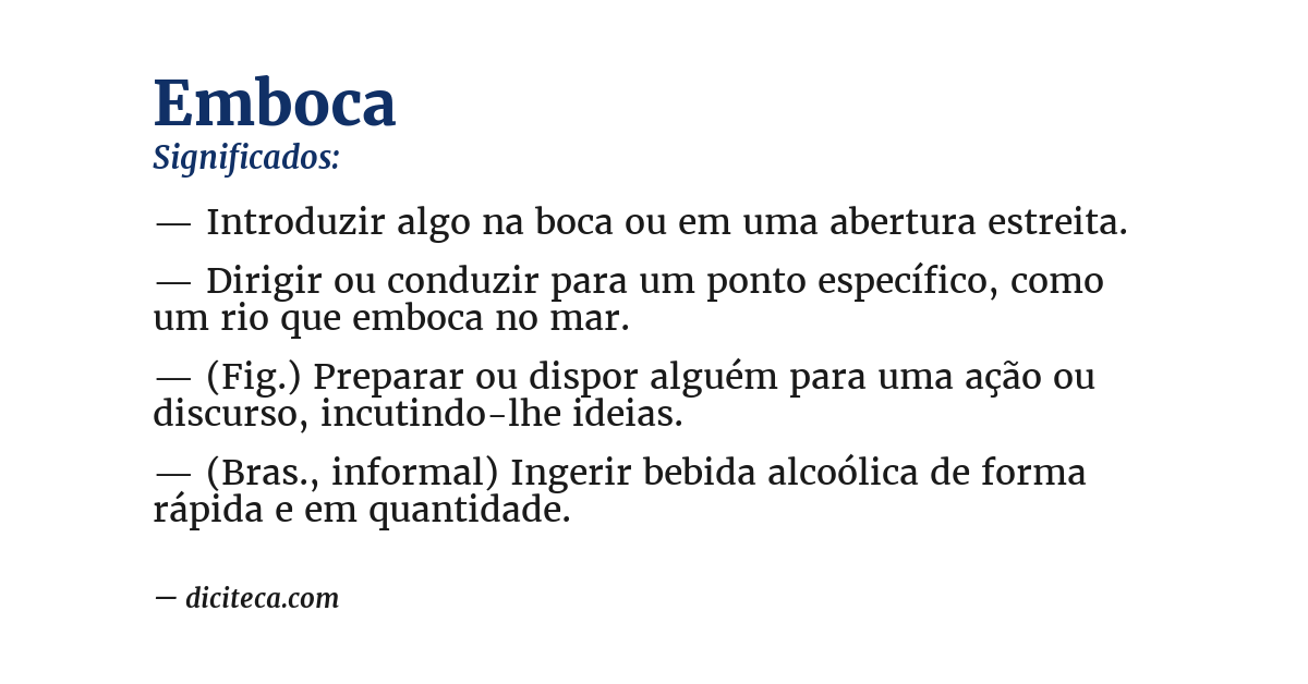 Significado de emboca