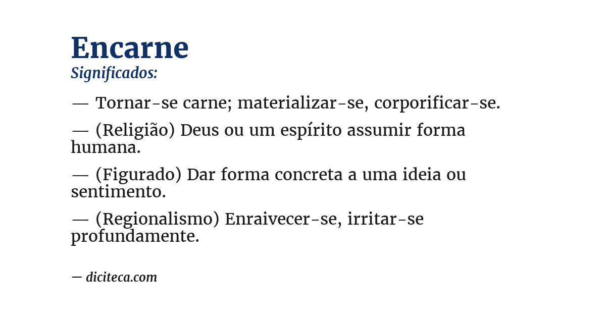Significado de encarne