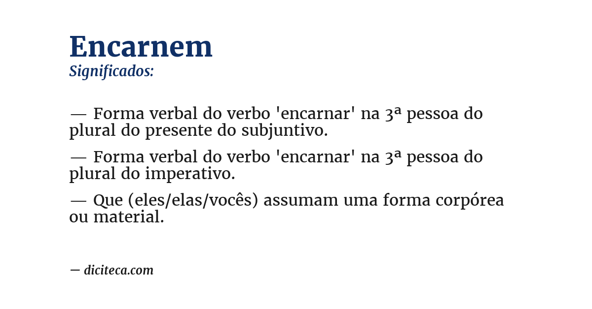 Significado de encarnem