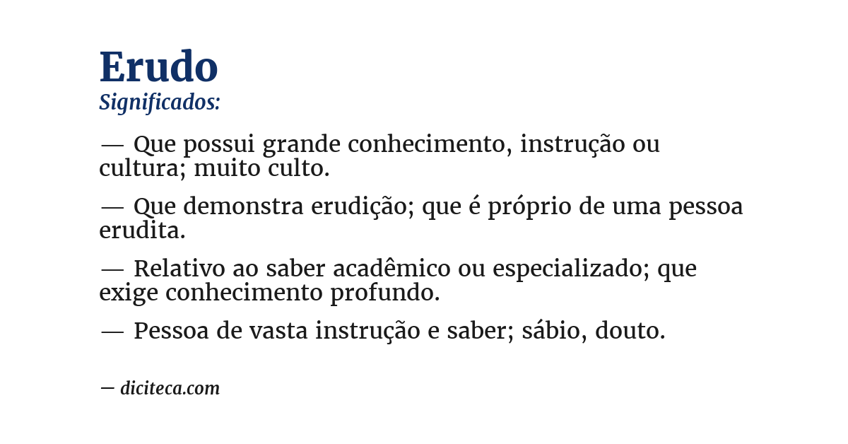 Significado de erudo