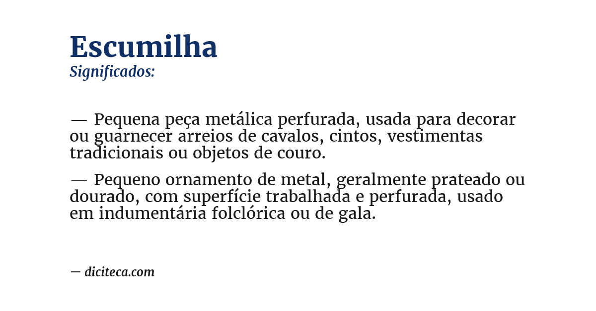 Significado de escumilha