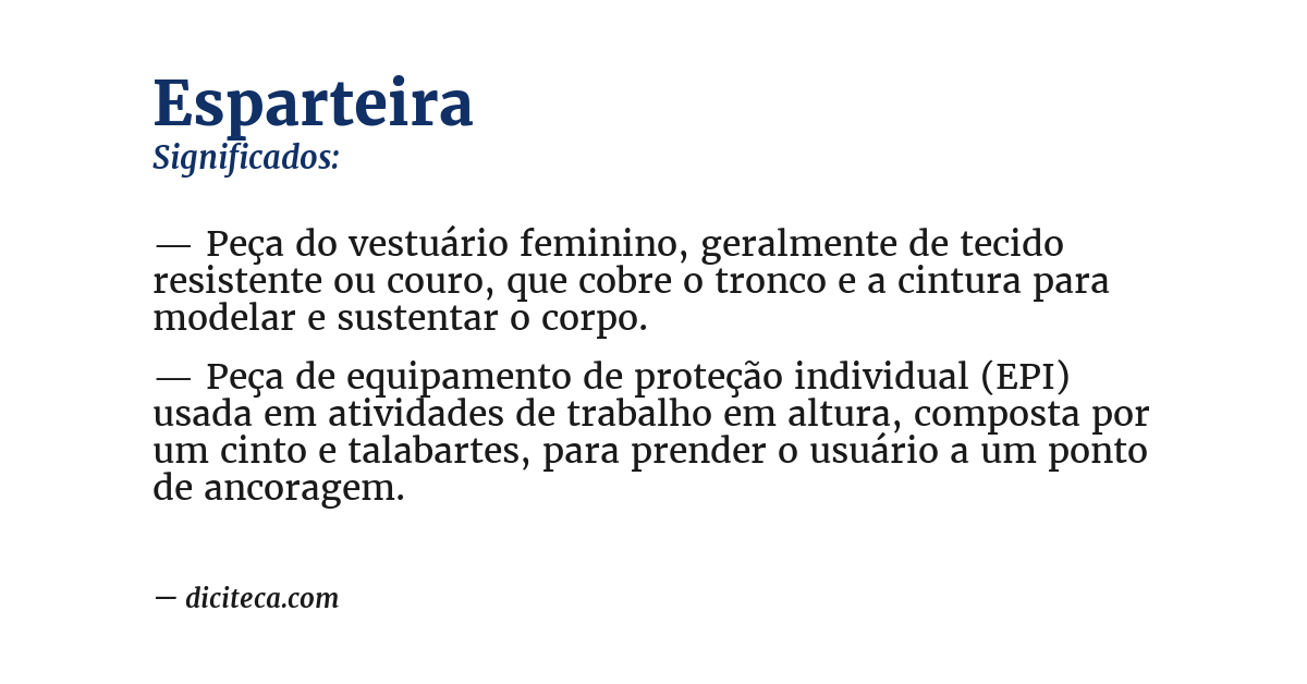 Significado de esparteira