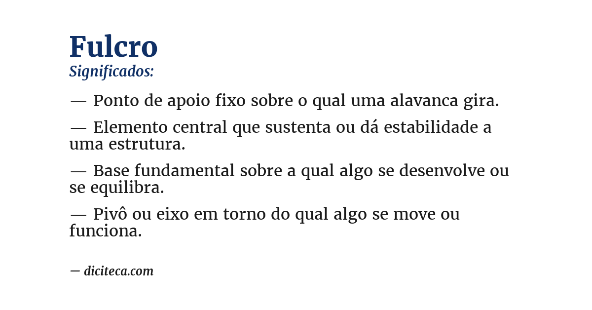 Significado de fulcro