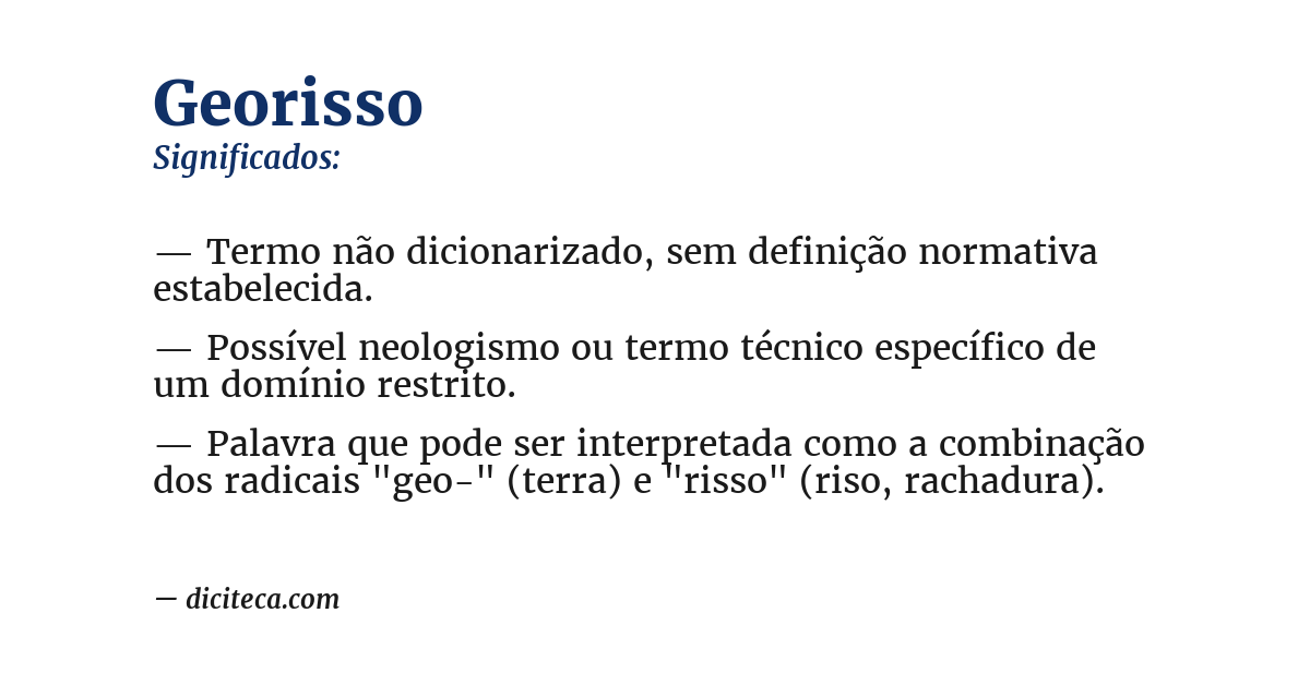 Significado de georisso