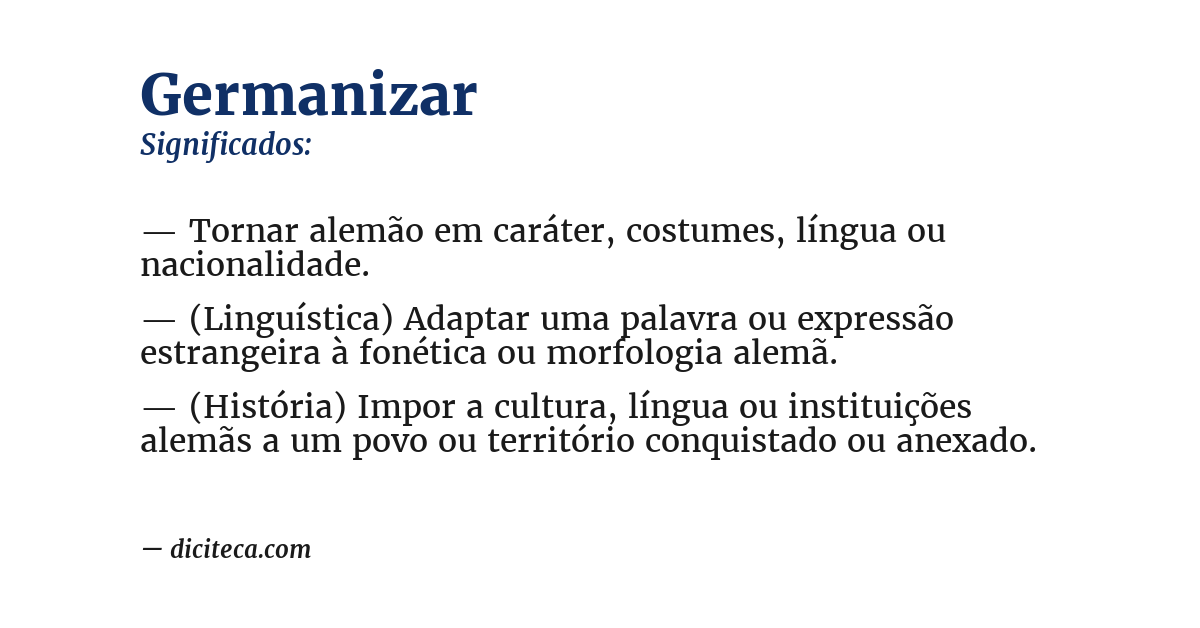 Significado de germanizar