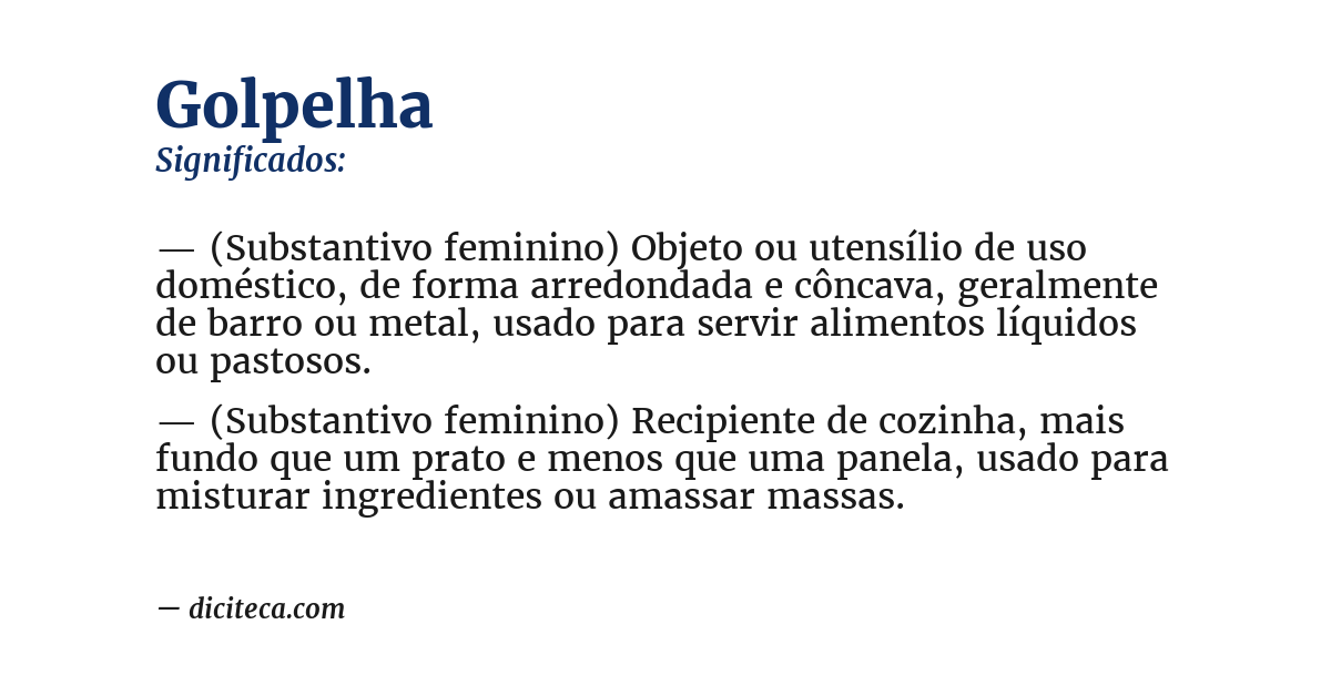 Significado de golpelha