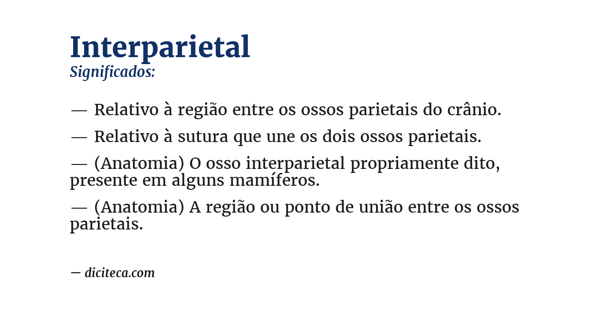 Significado de interparietal