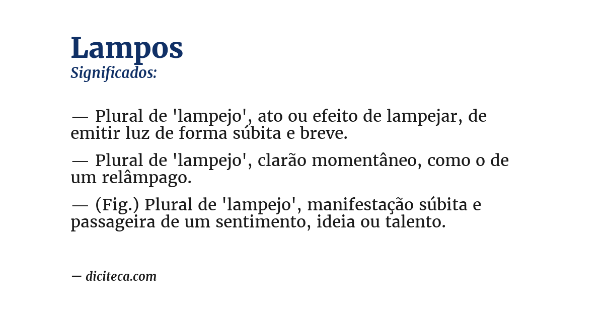 Significado de lampos
