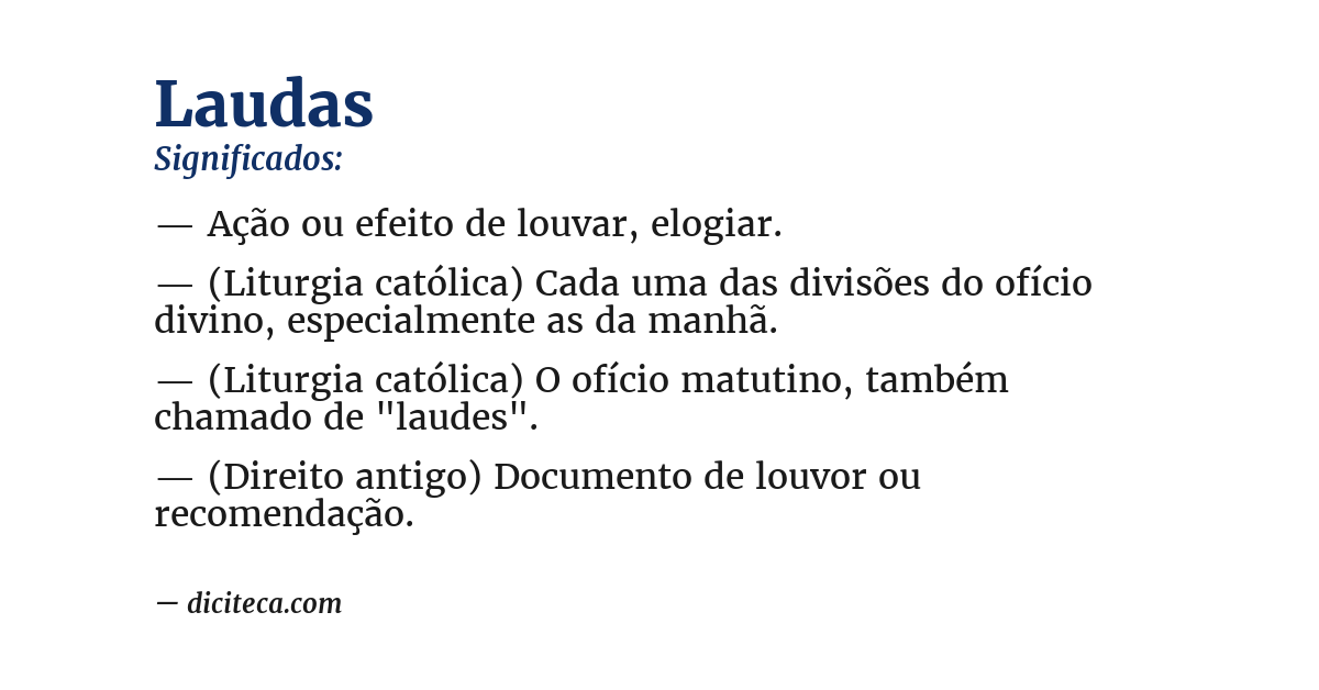 Significado de laudas