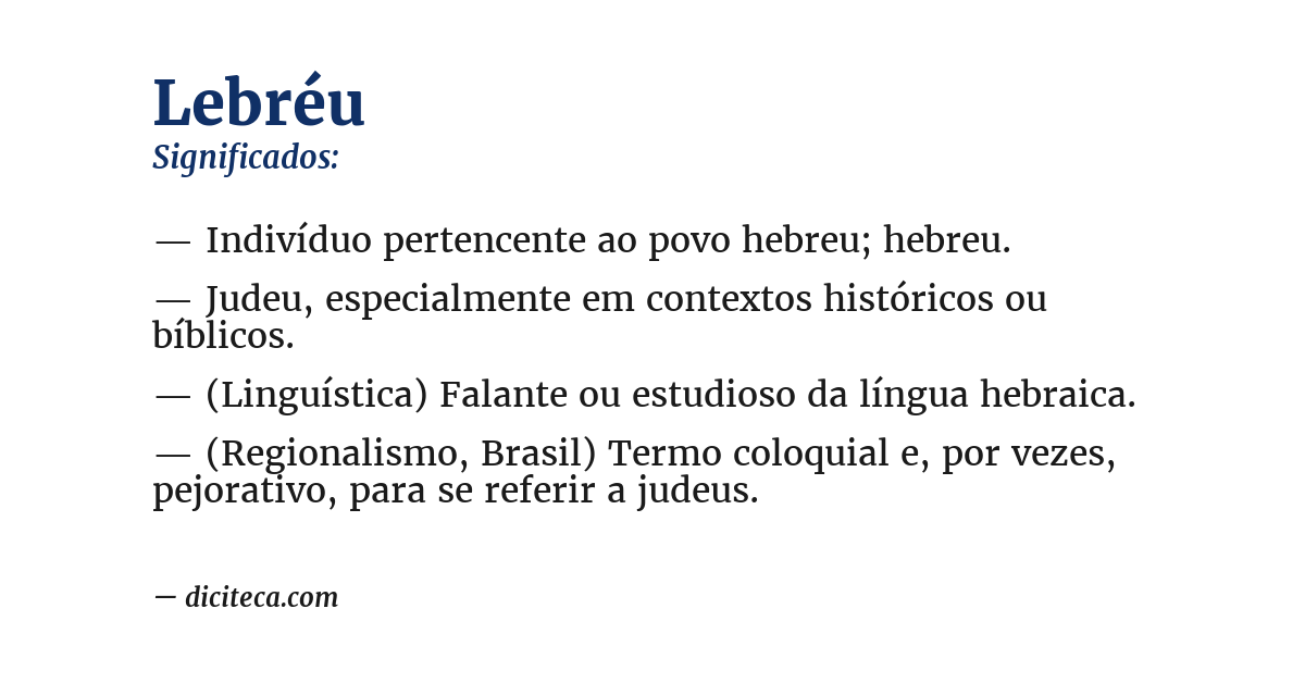 Significado de lebréu