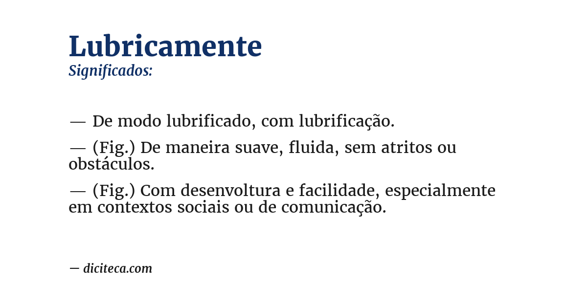 Significado de lubricamente