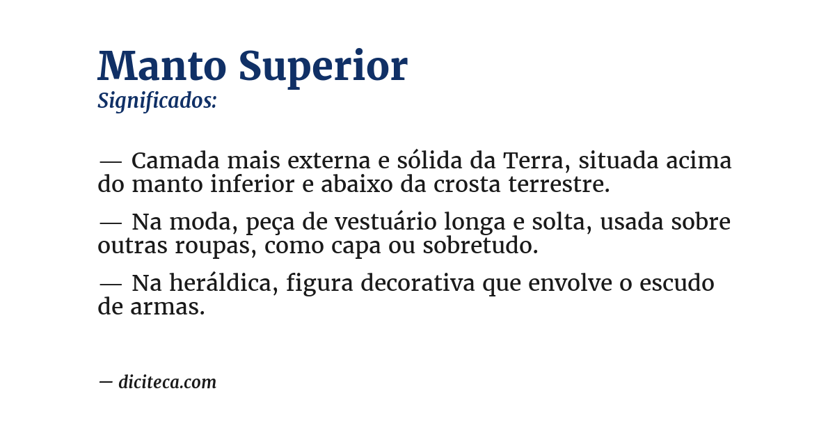 Significado de manto superior