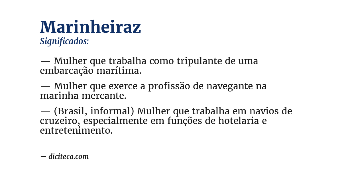 Significado de marinheiraz