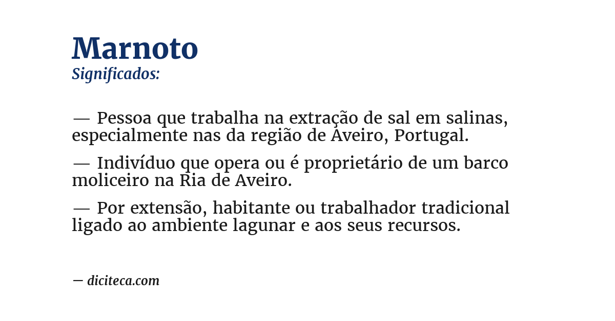Significado de marnoto