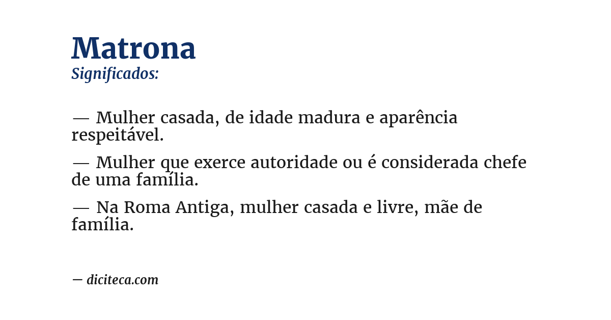 Significado de matrona