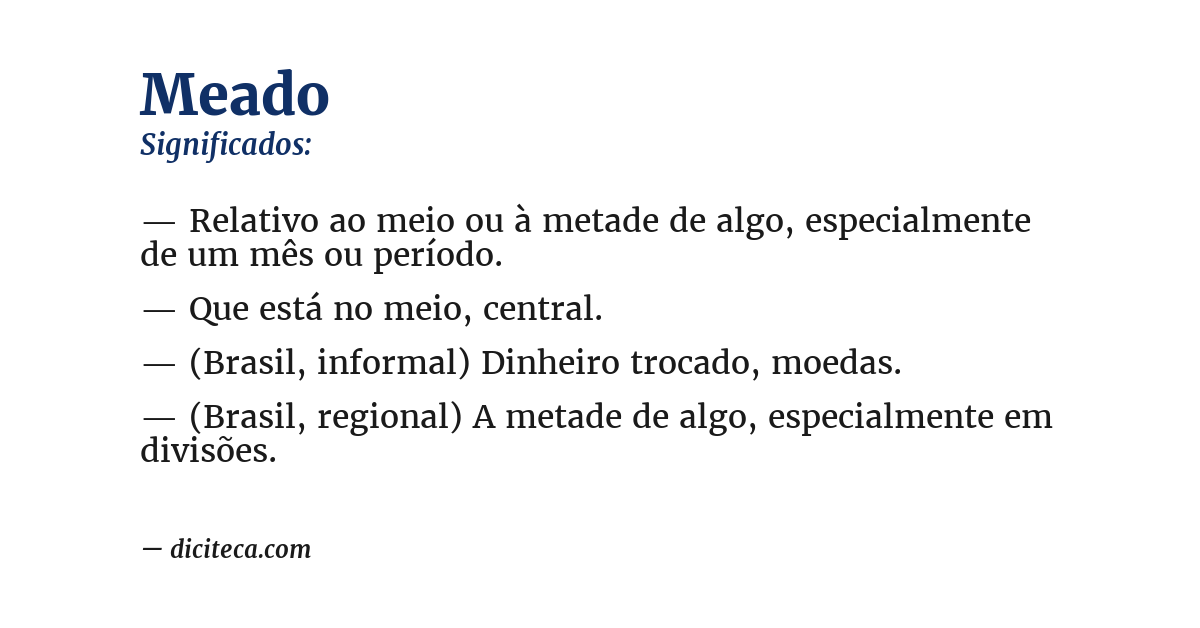 Significado de meado