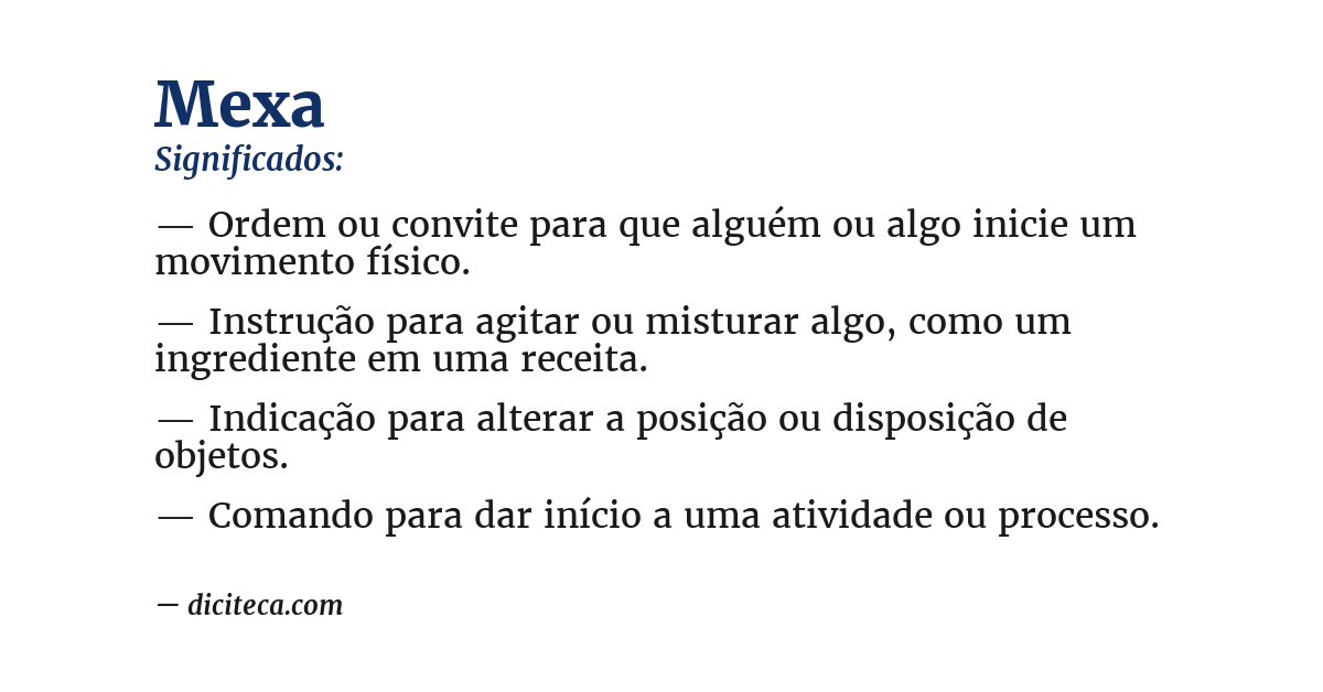 Significado de mexa