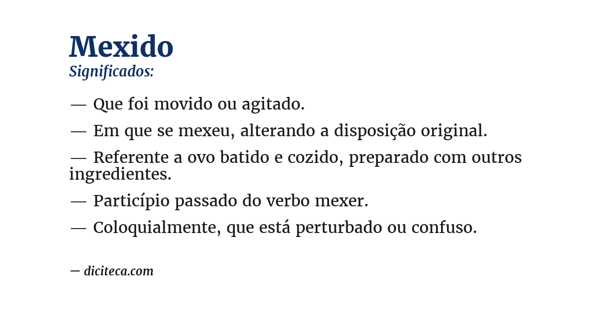 Significado de mexido
