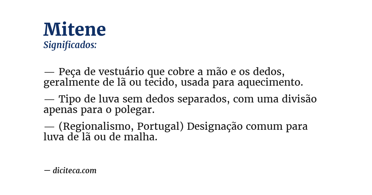 Significado de mitene