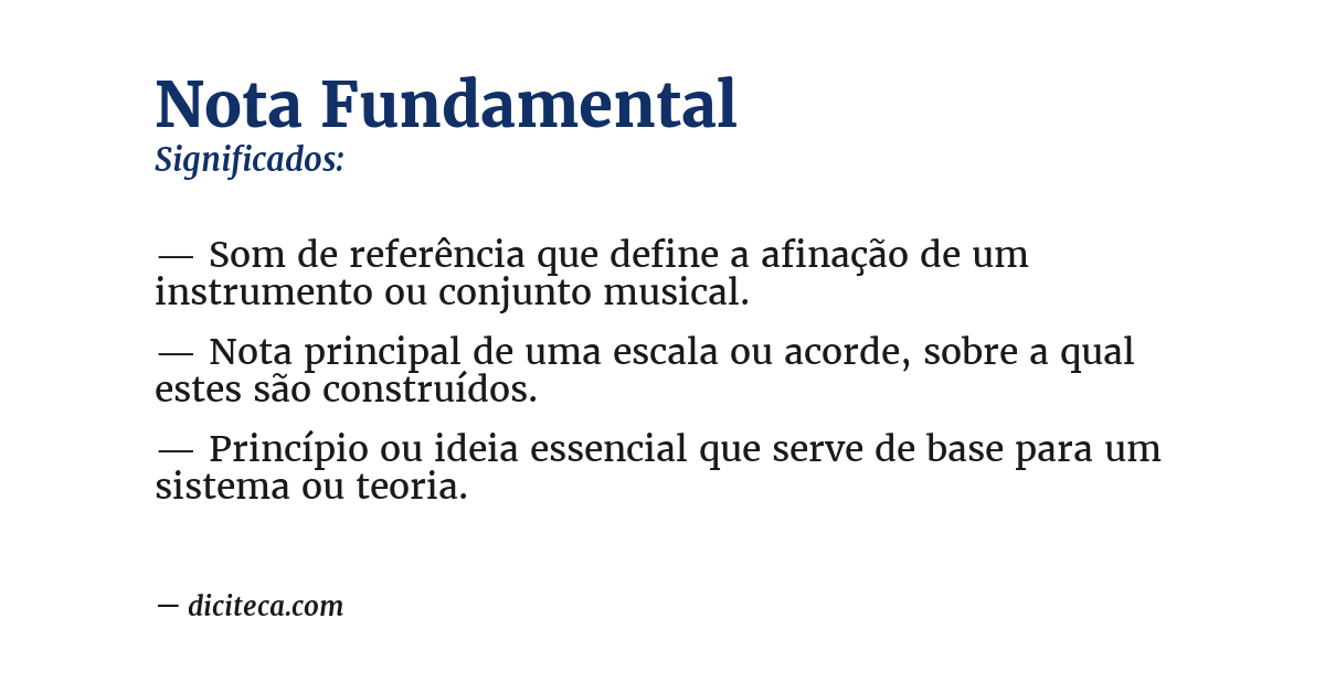 Significado de nota fundamental