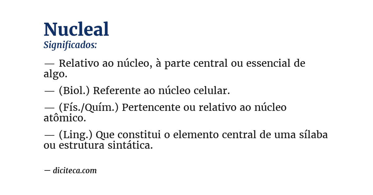 Significado de nucleal