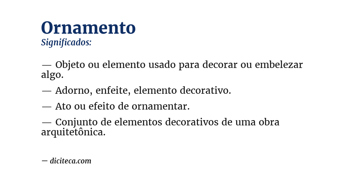 Significado de ornamento