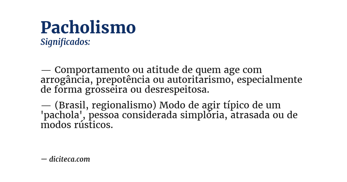 Significado de pacholismo