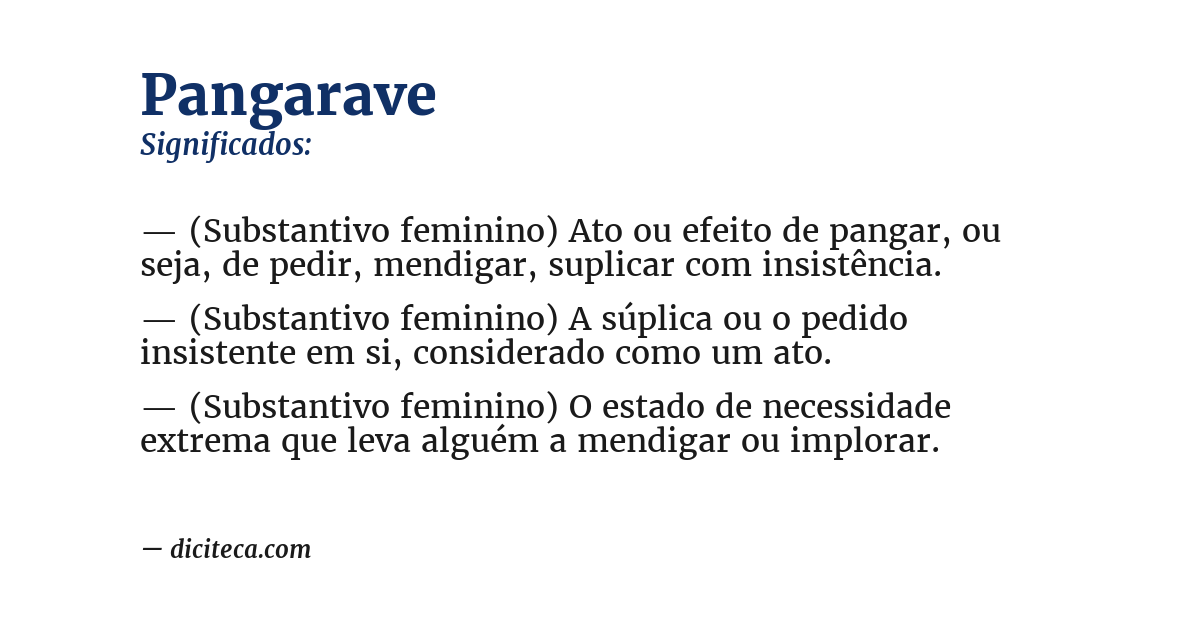 Significado de pangarave