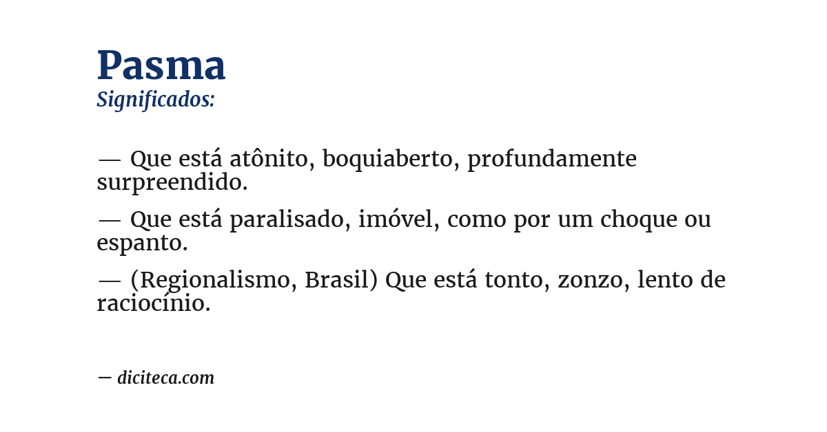 Significado de pasma